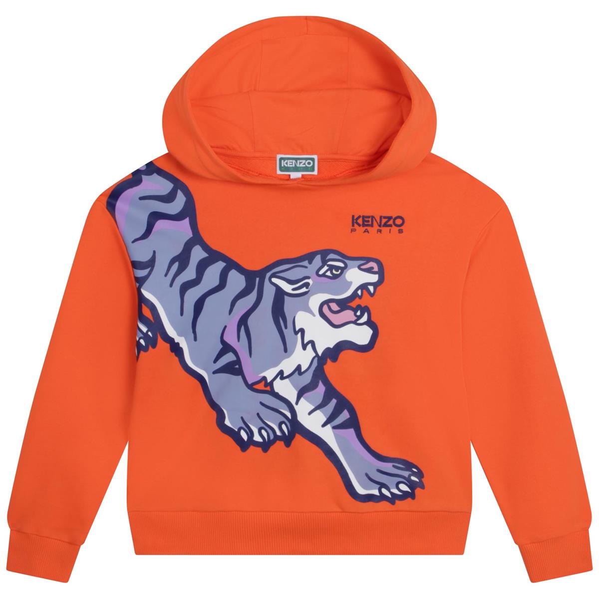 Boys Orange Hooded Sweatshirt