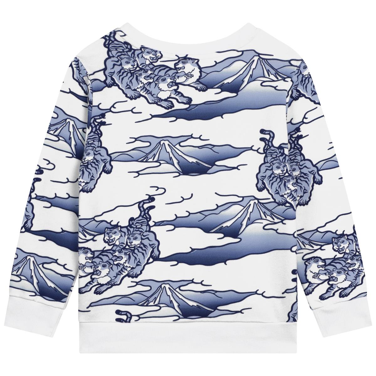 Boys White Printed Sweatshirt