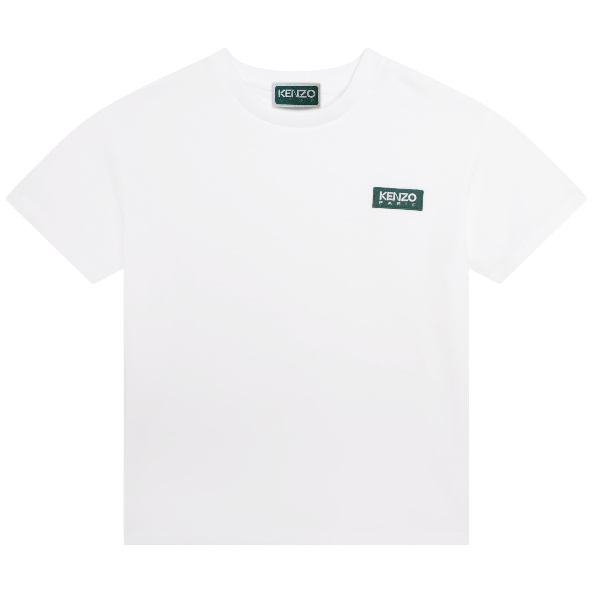 Boys White Logo Cotton T-Shirt