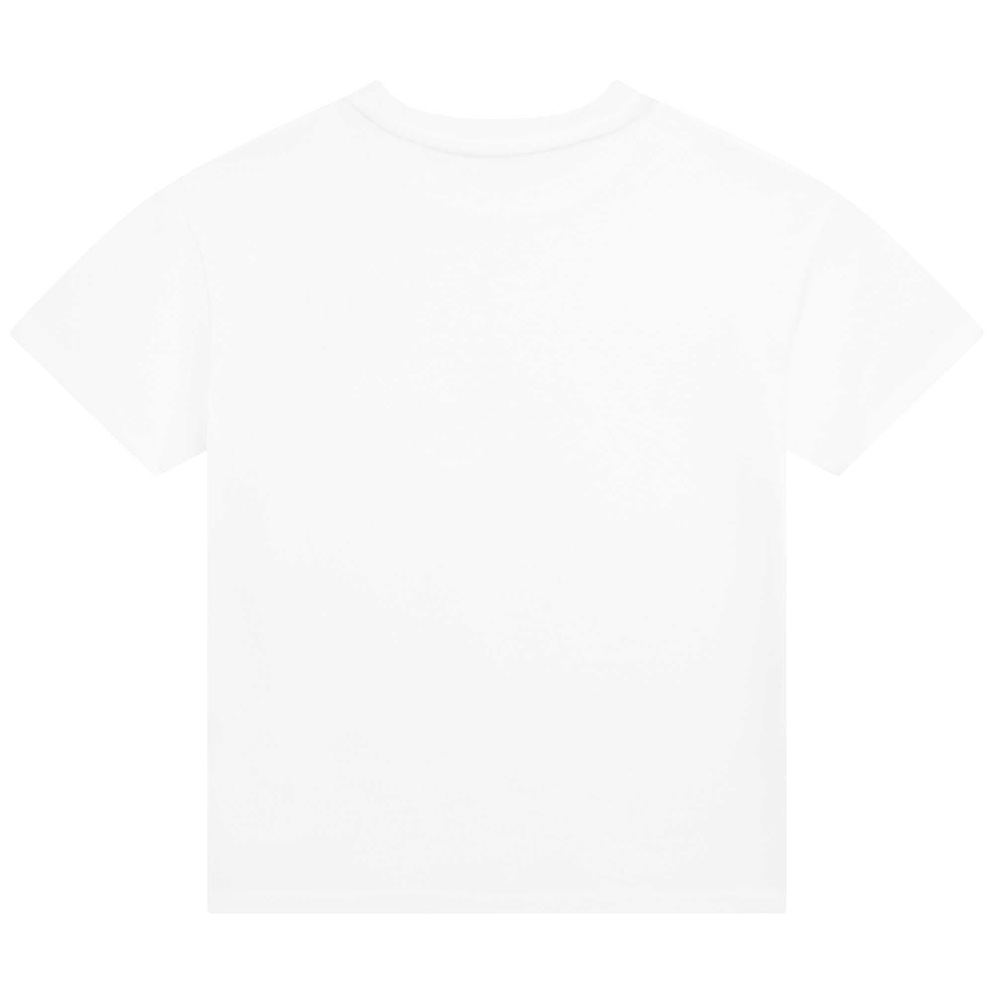 Boys White Logo Cotton T-Shirt