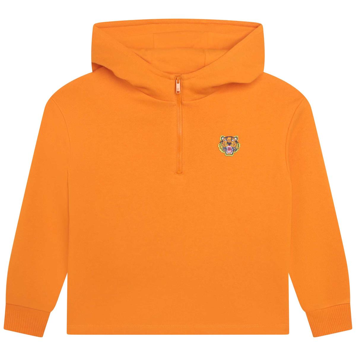 Boys Orange Hooded Sweatshirt