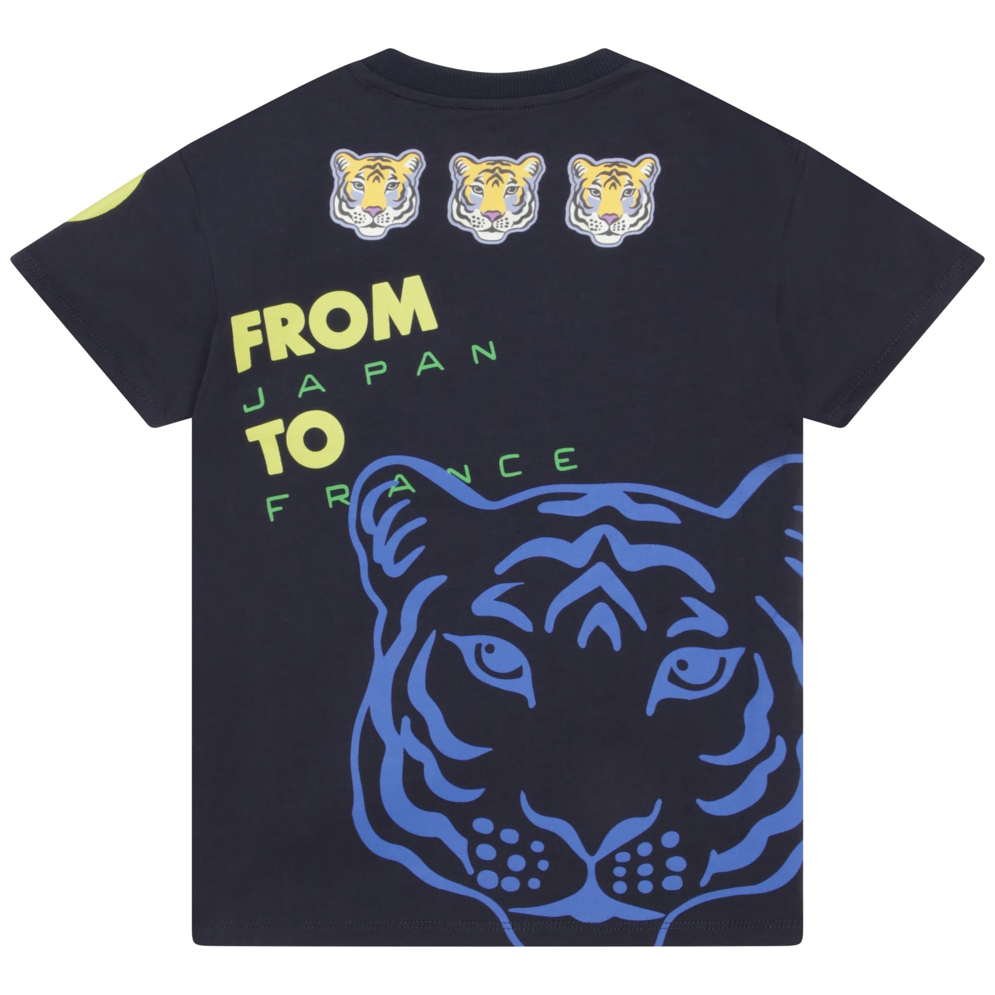 Boys Navy Logo Cotton T-Shirt