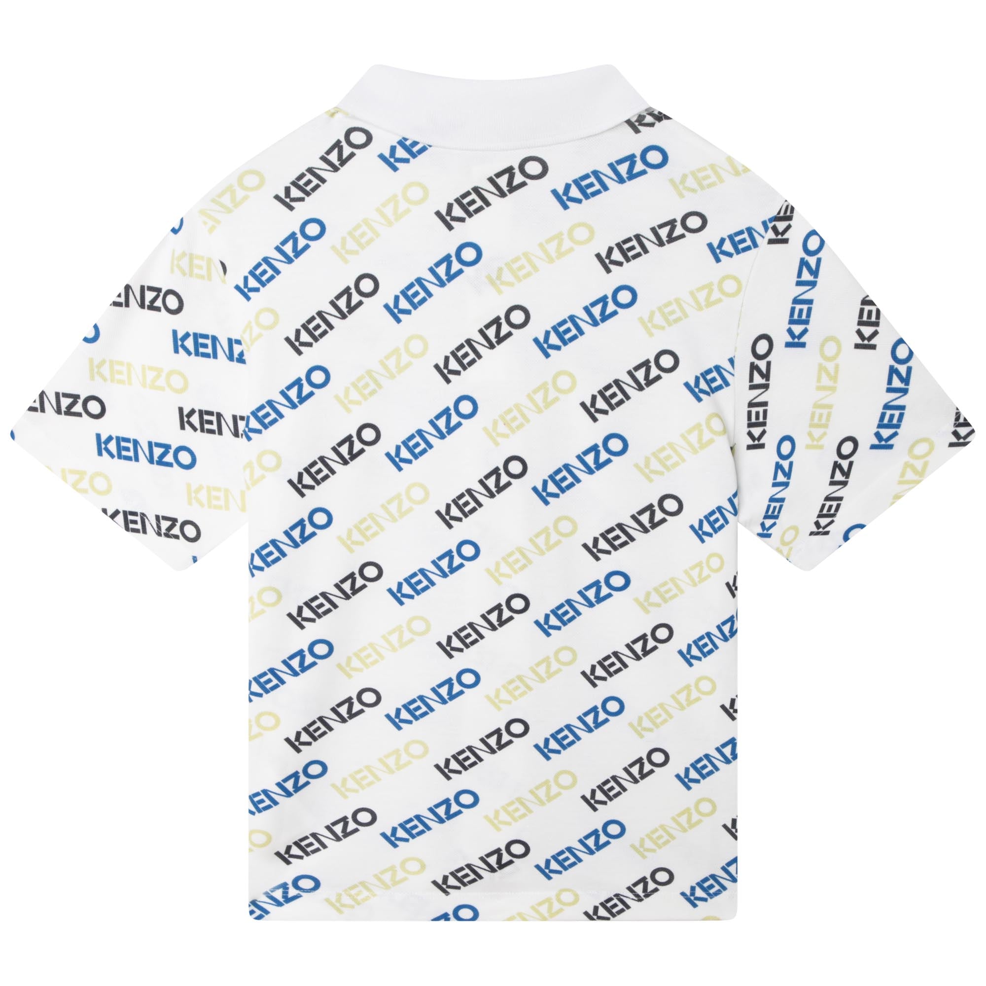 Boys White Logo Cotton Polo Shirt