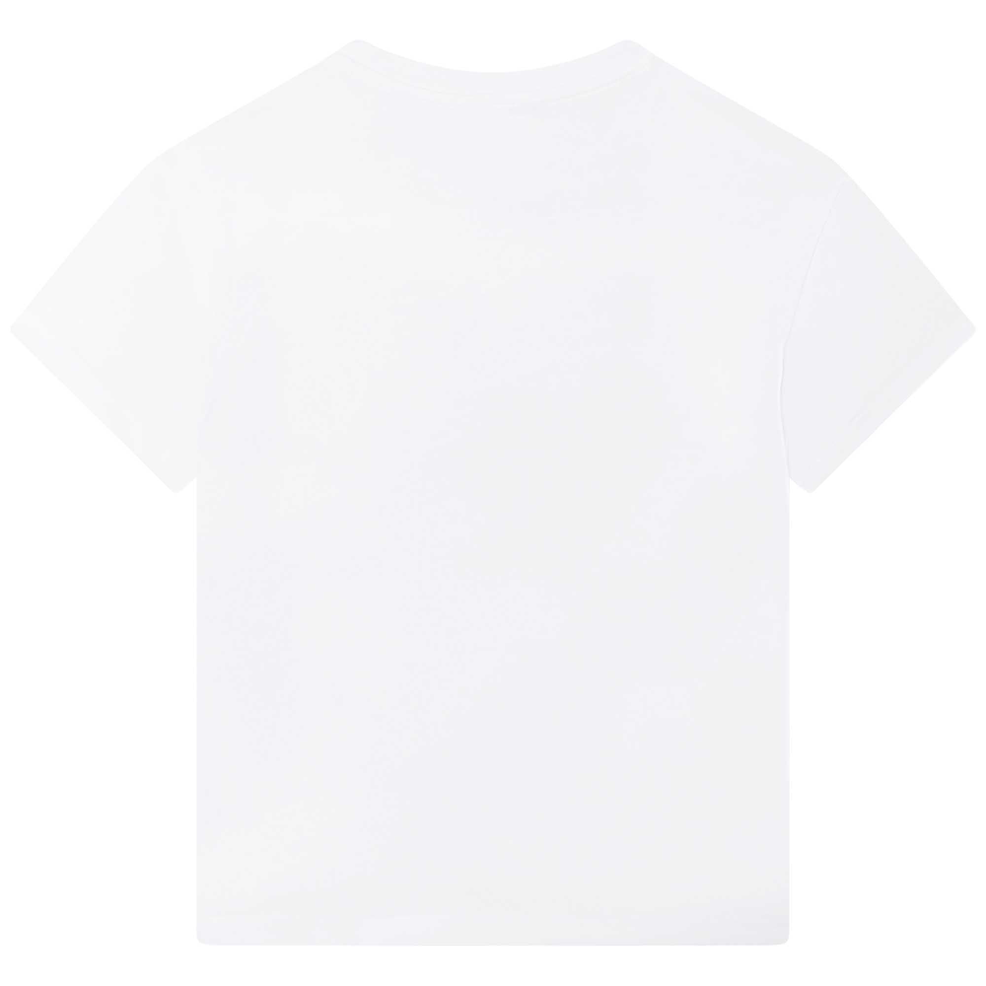 Boys White Tiger Cotton T-Shirt