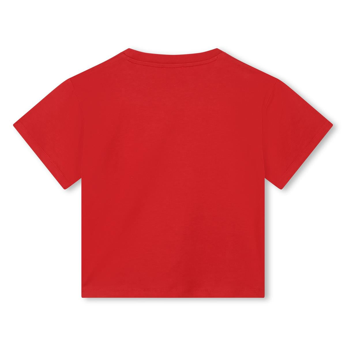 Boys Red Logo Cotton T-Shirt