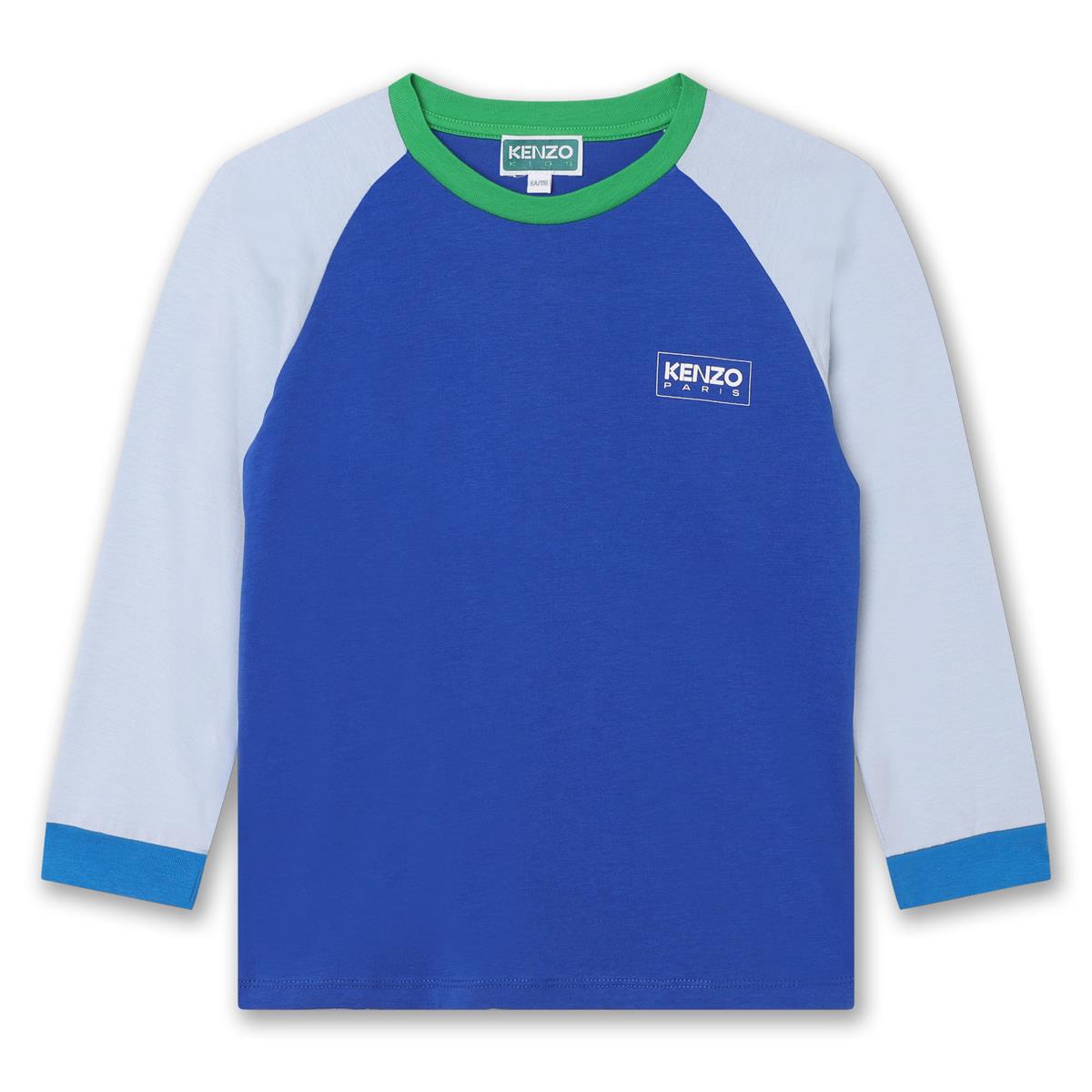 Boys Blue Logo Cotton T-Shirt