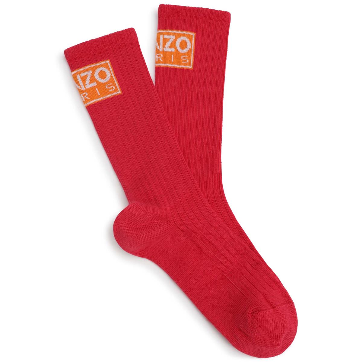 Boys Red Logo Socks