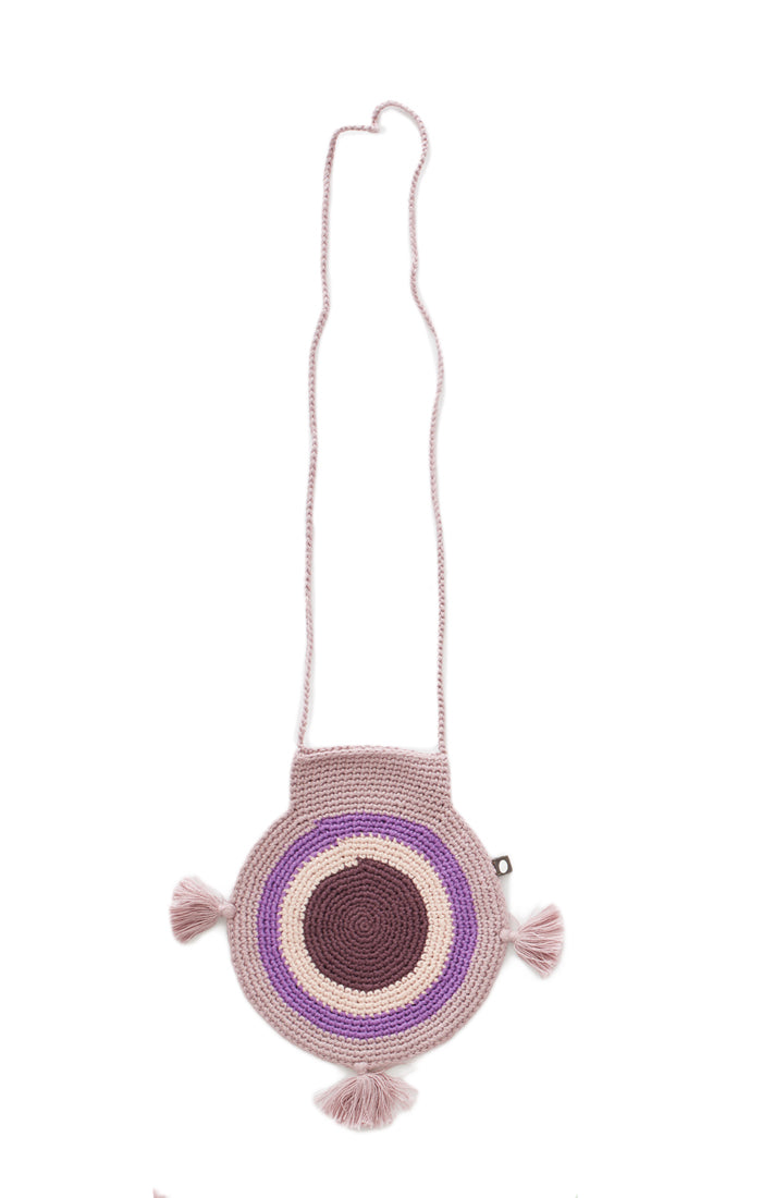 Girls Light Purple Cotton Knit Purse