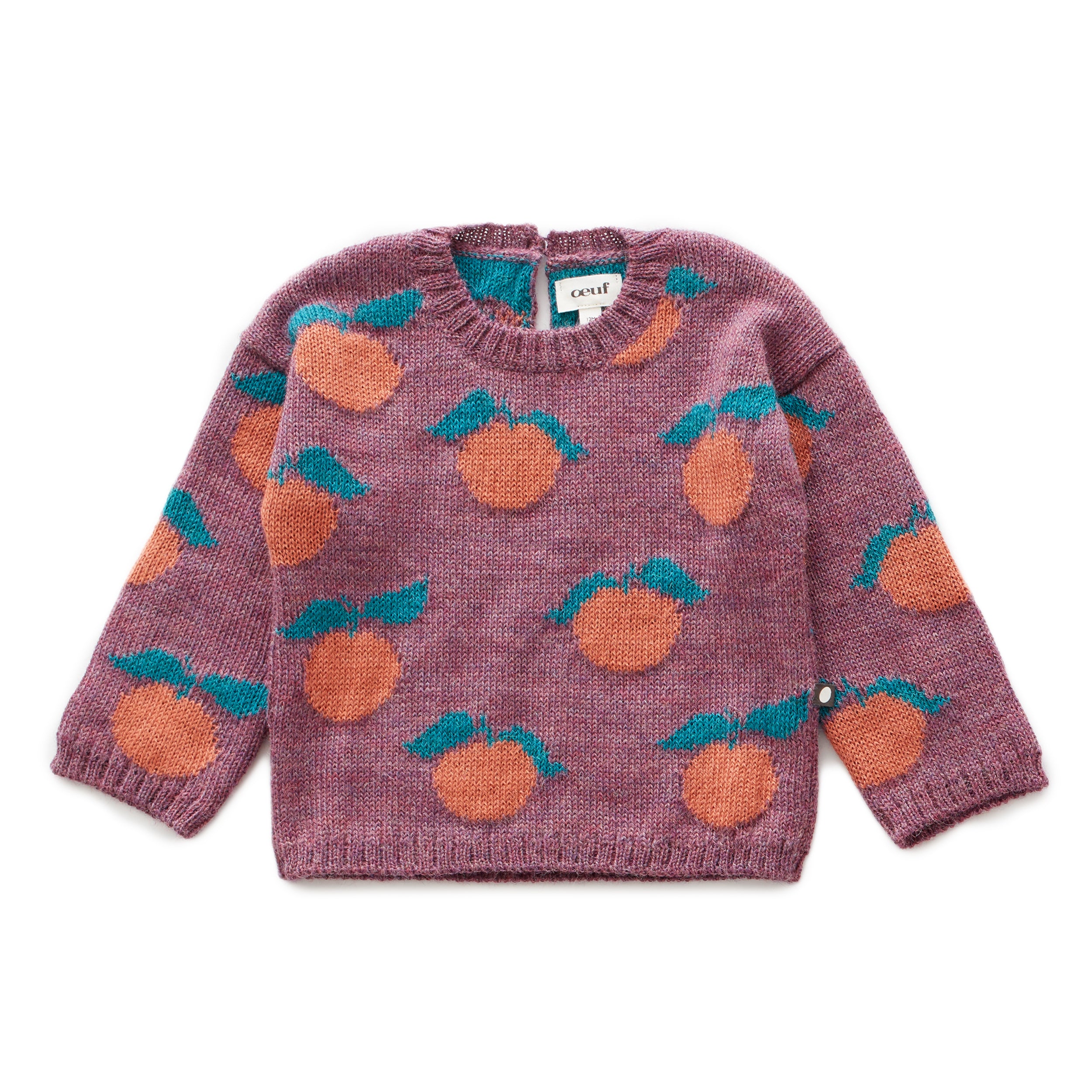 Girls Mauve Pattern Alpaca Sweater