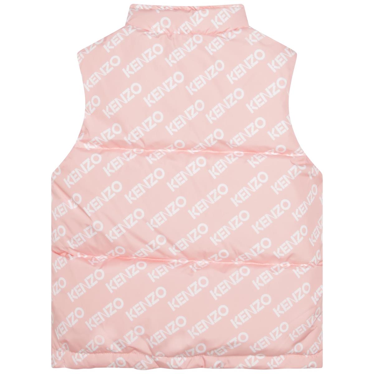 Girls Pink Logo Gilet