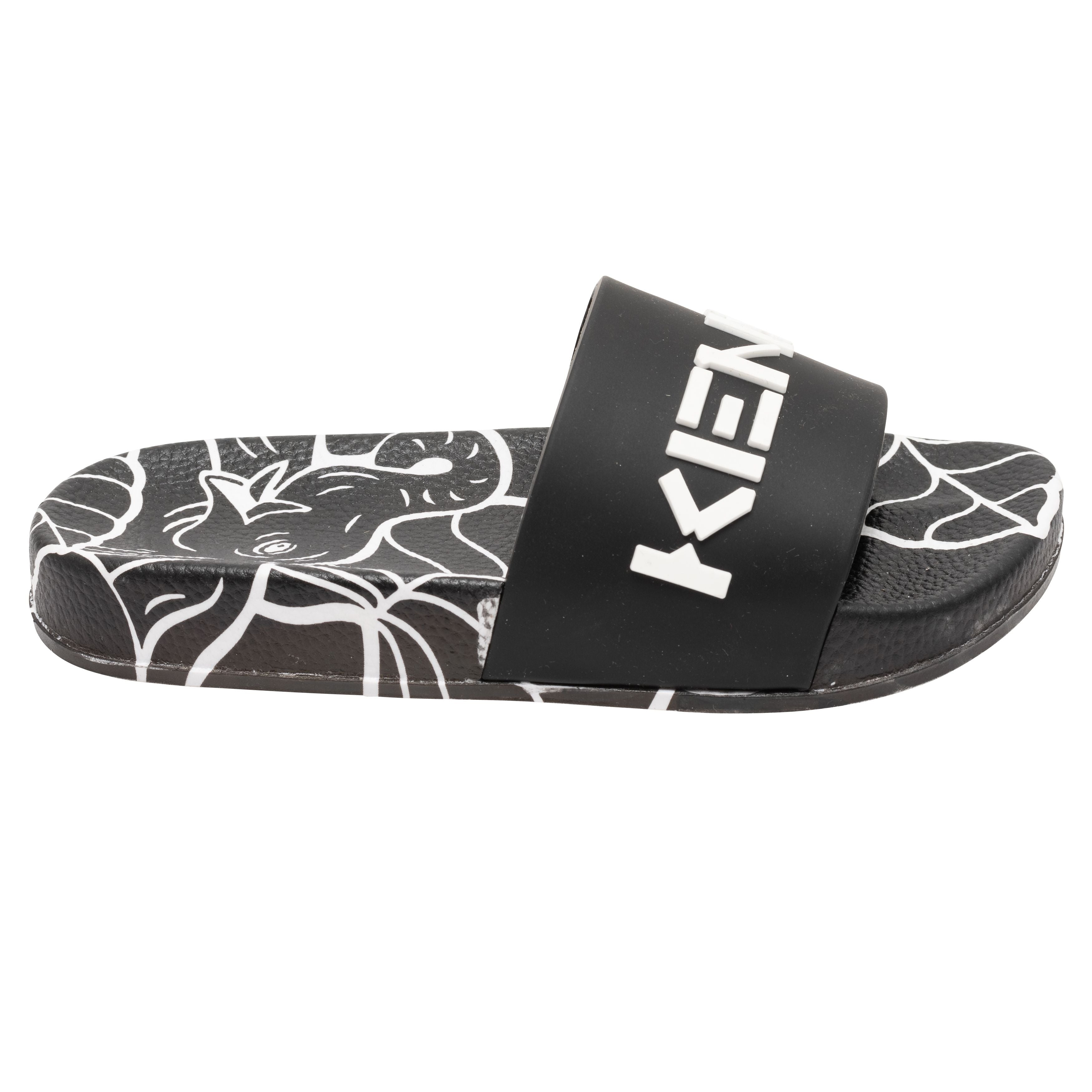 Boys & Girls Black Logo Slippers