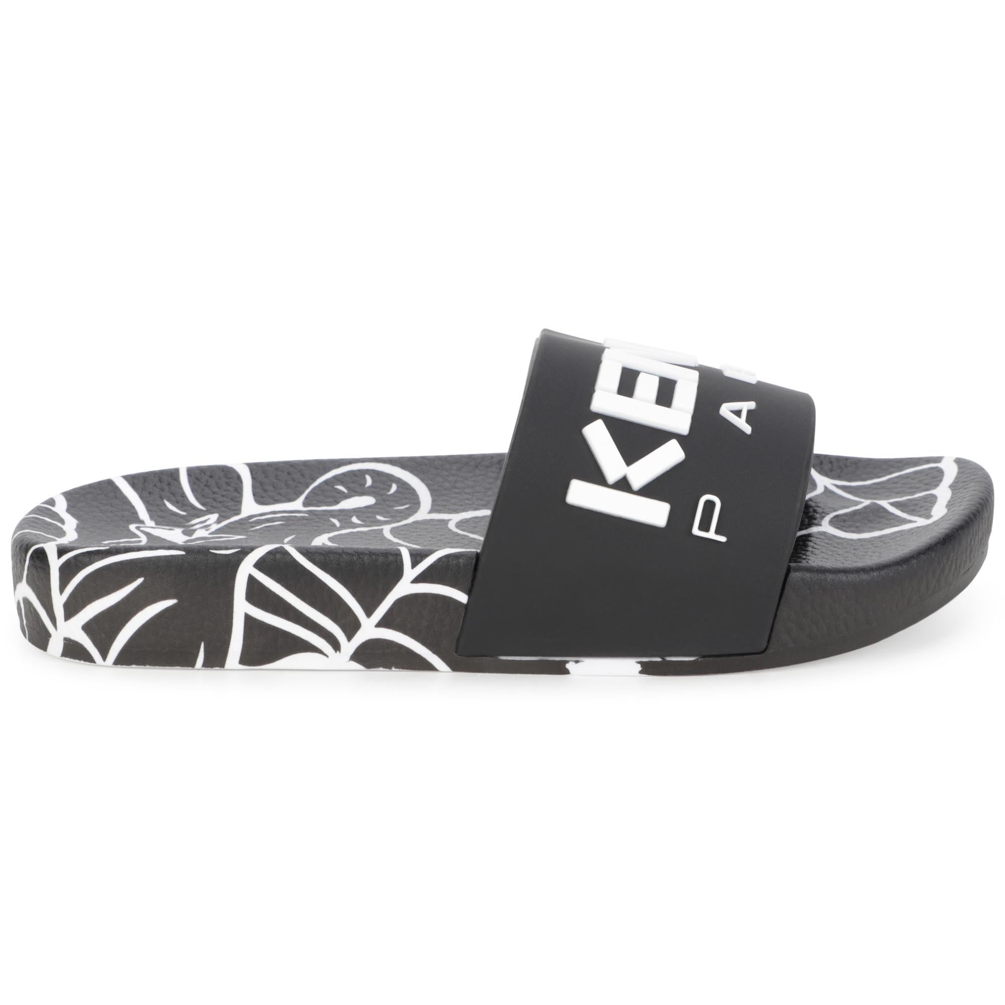 Boys & Girls Black Logo Sandals