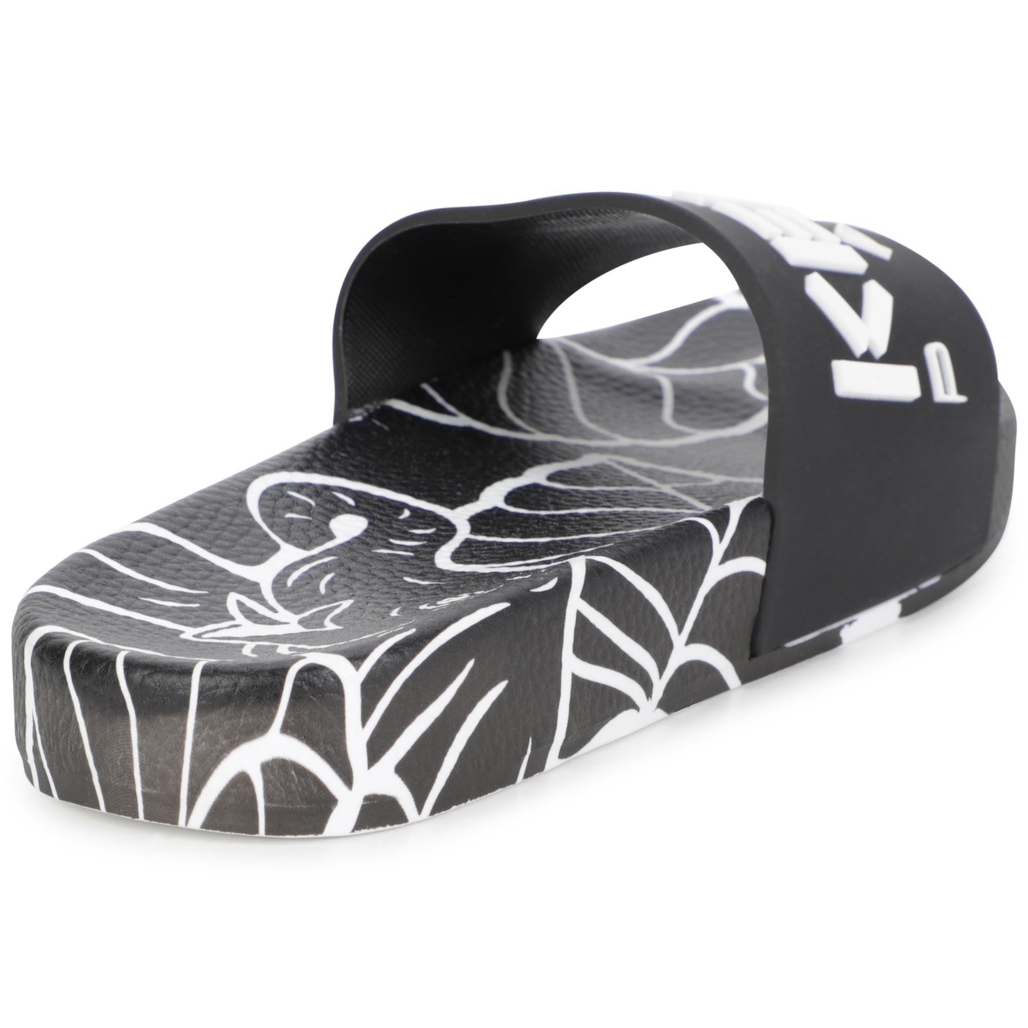 Boys & Girls Black Logo Sandals