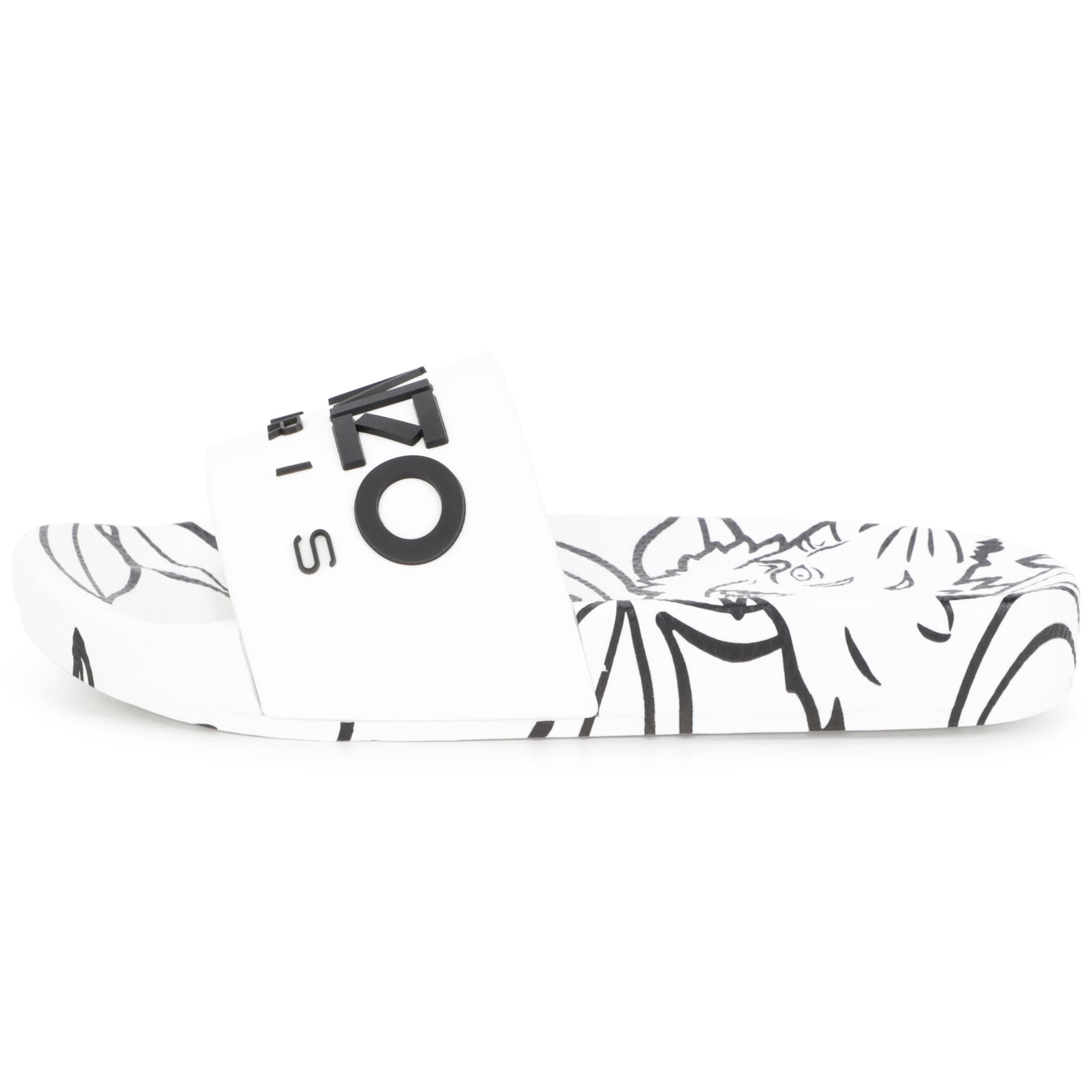 Boys & Girls White Logo Sandals