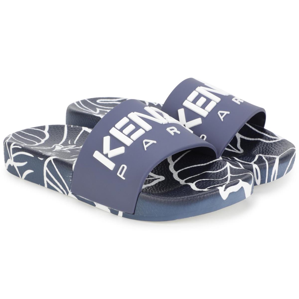 Boys Blue Logo Sandals