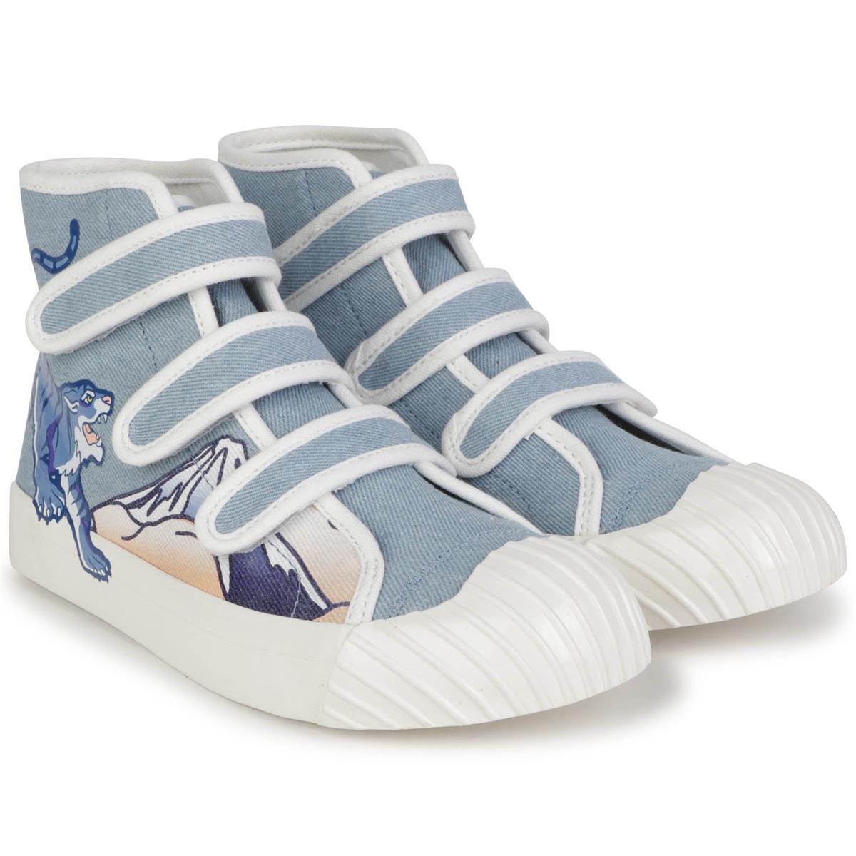 Boys Blue Printed Shoes