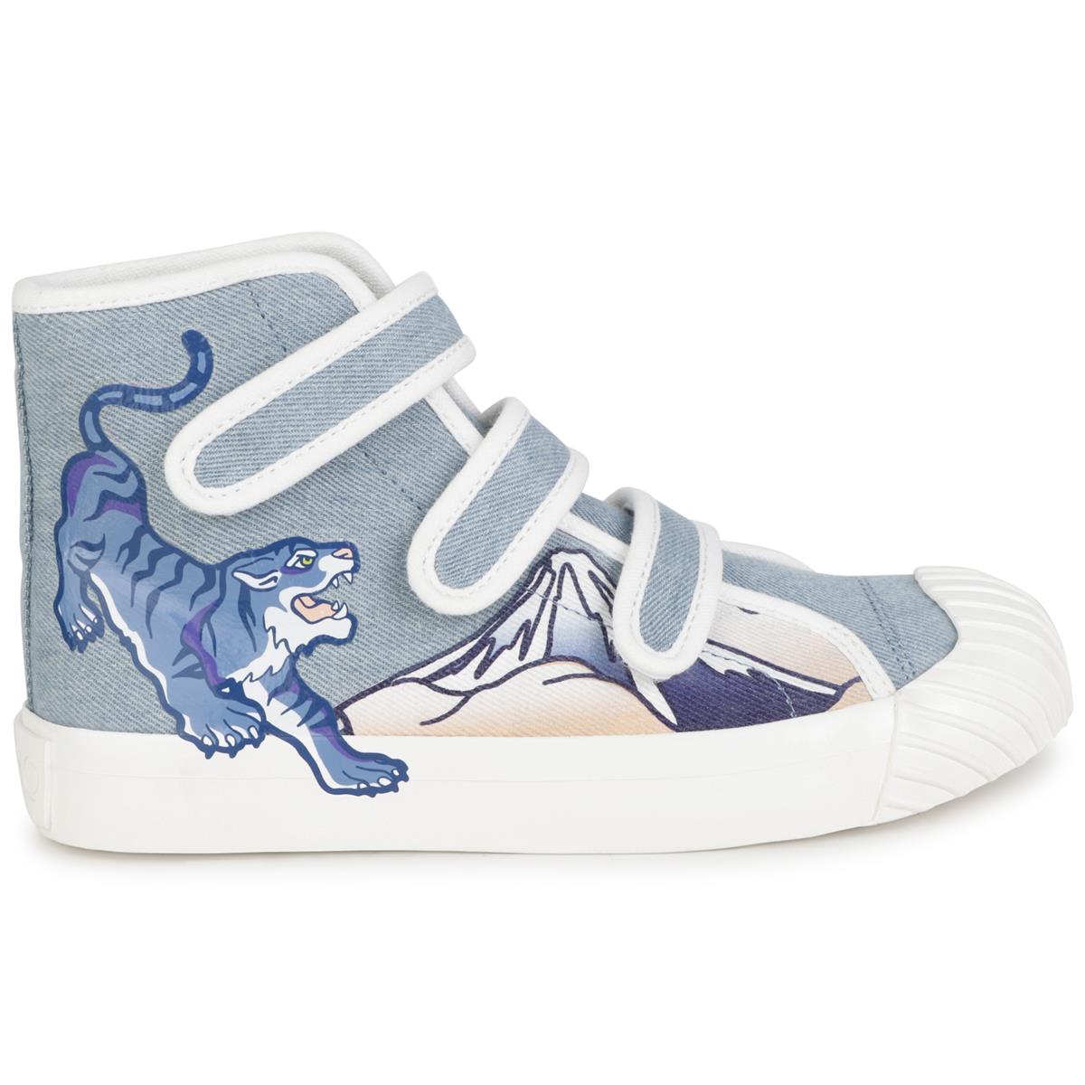 Boys Blue Printed Shoes