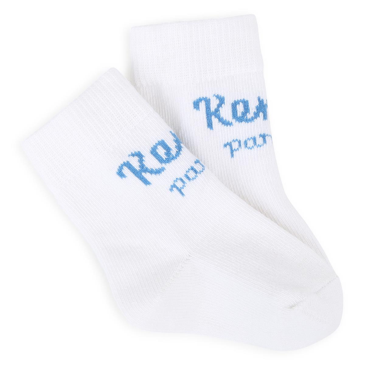 Baby Boys & Girls Blue Cotton Socks Set(2 Pack)