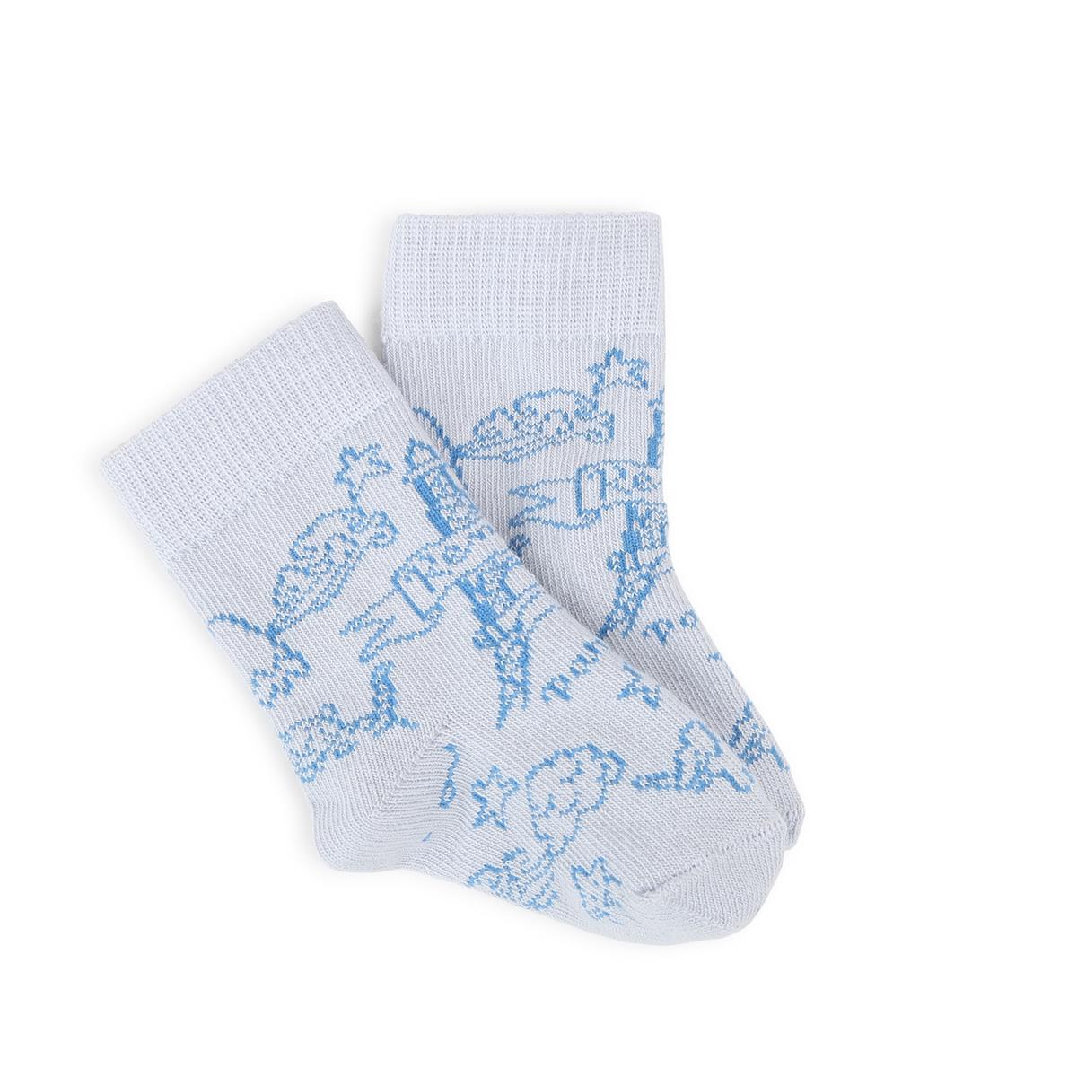 Baby Boys & Girls Blue Cotton Socks Set(2 Pack)