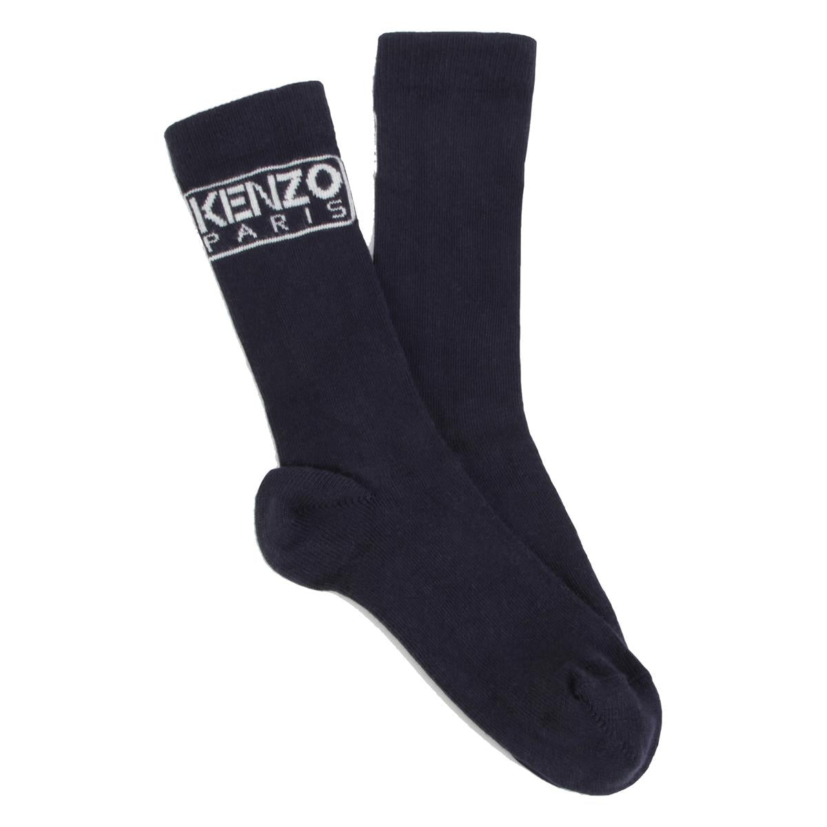 Boys & Girls Dark Blue Cotton Socks
