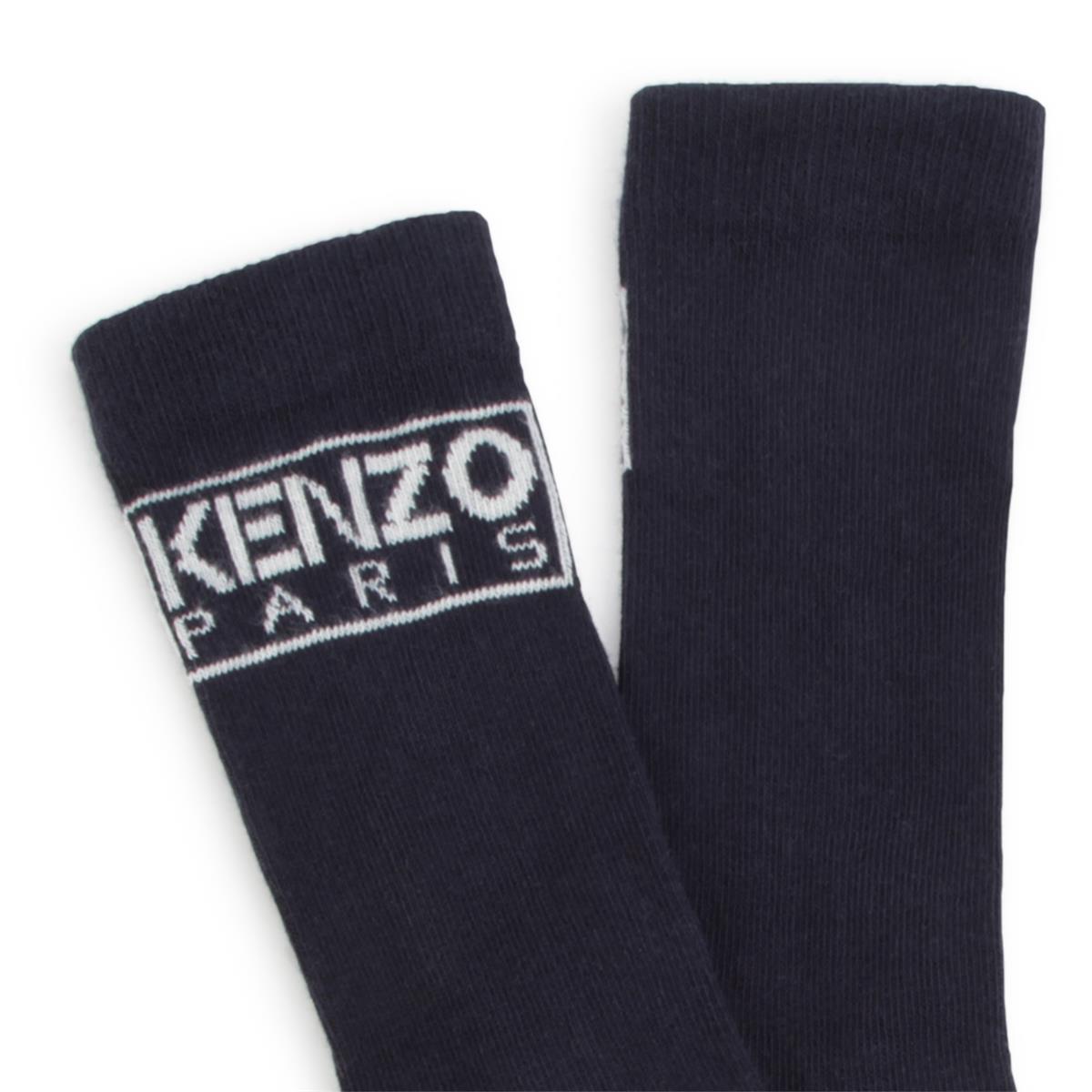 Boys & Girls Dark Blue Cotton Socks