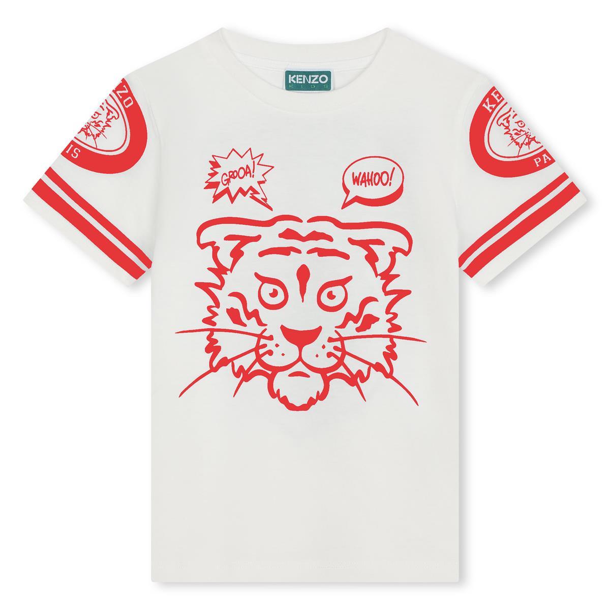 Boys White Cotton T-Shirt