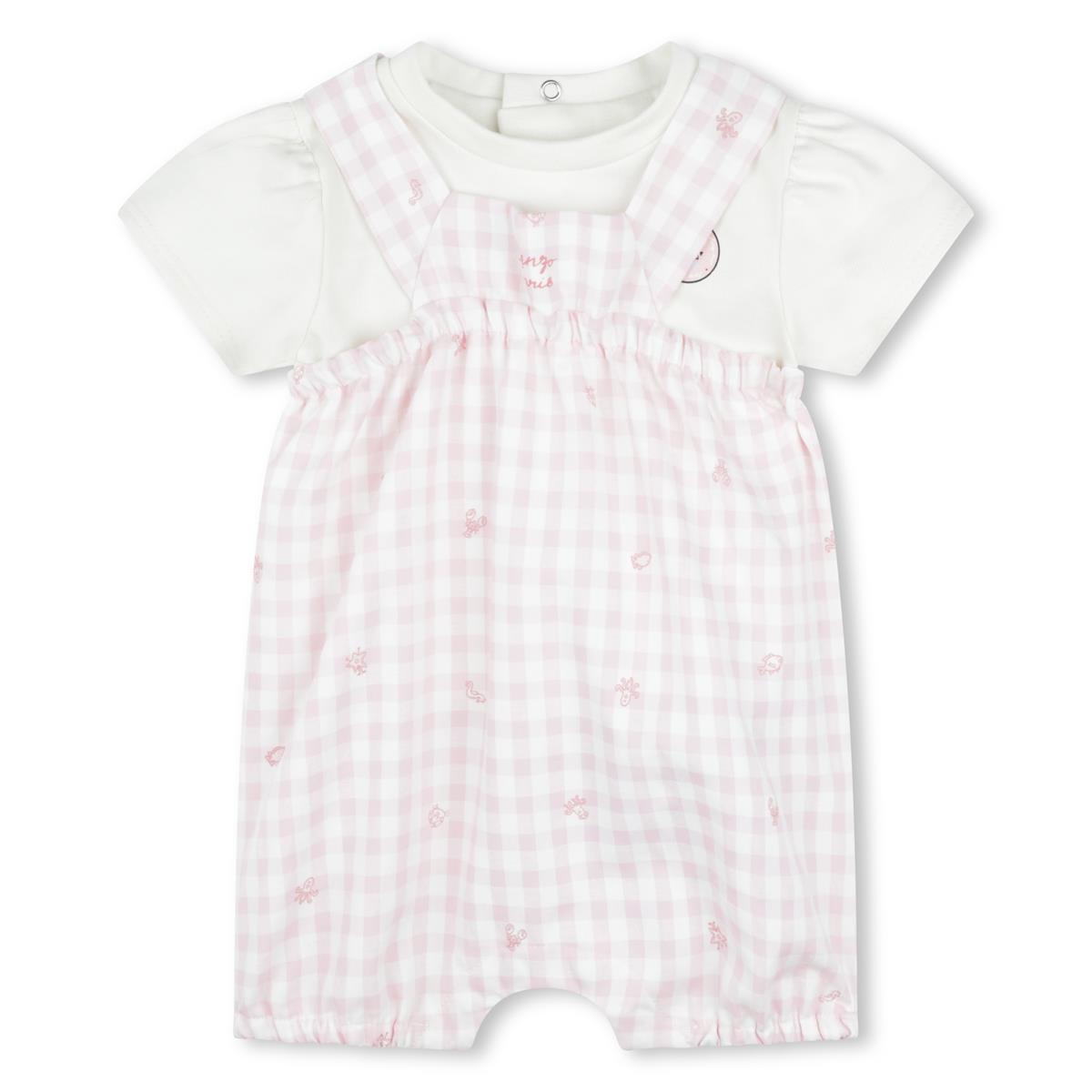 Baby Girls Pink Check Cotton Set