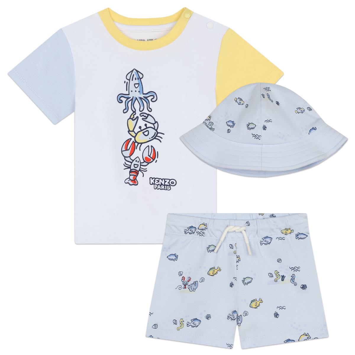 Baby Boys White Cotton Set