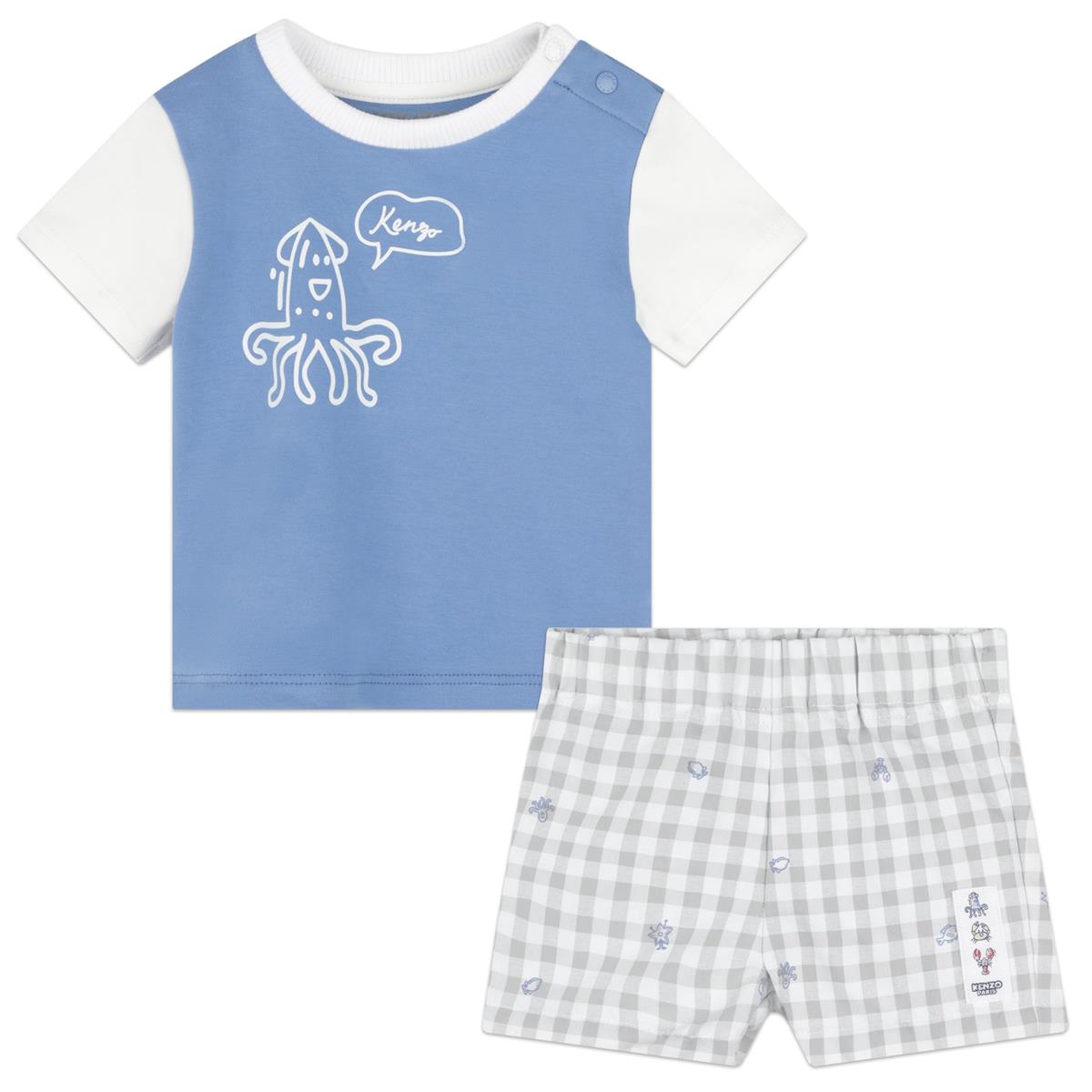 Baby Boys Blue Cotton Set