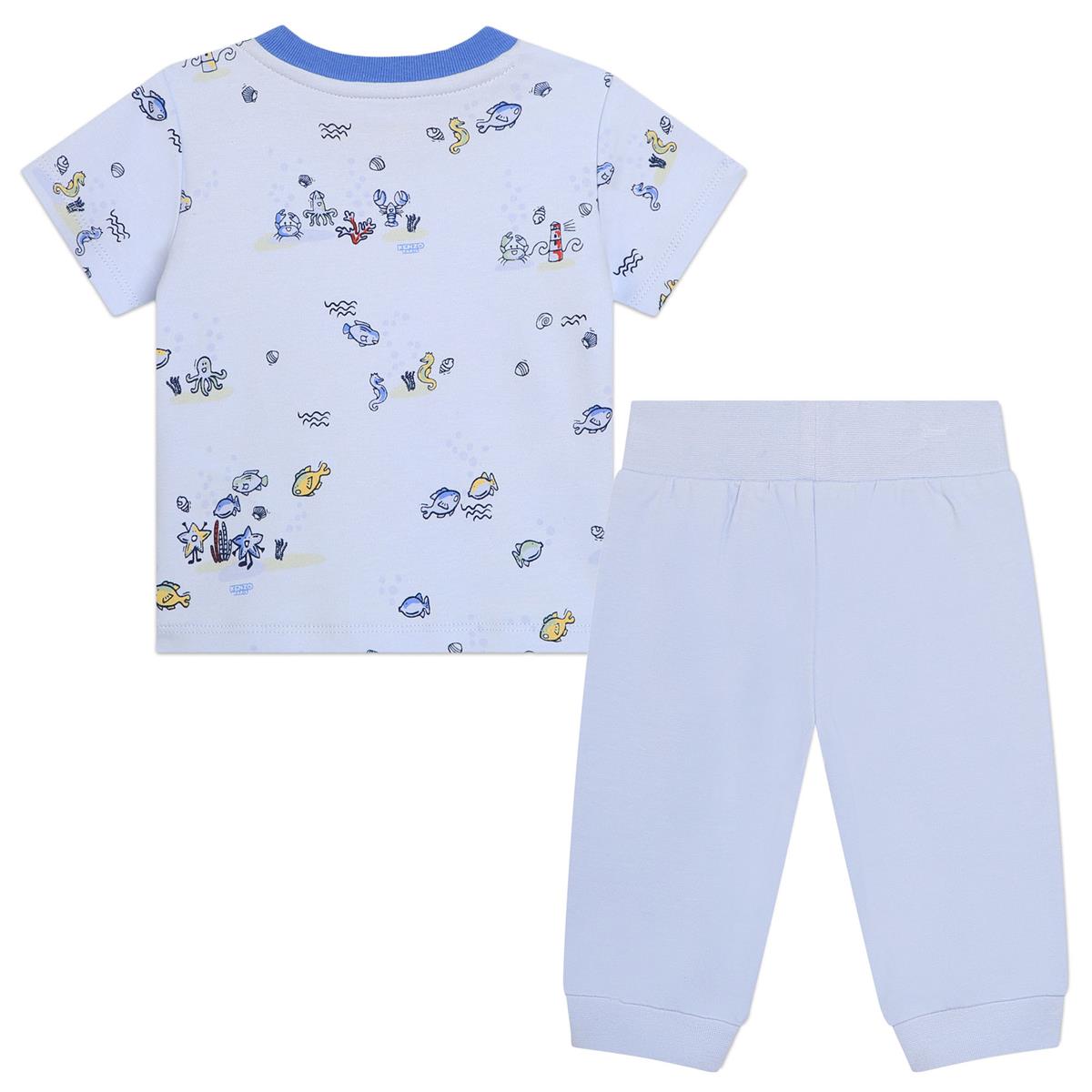 Baby Boys Blue Cotton Set