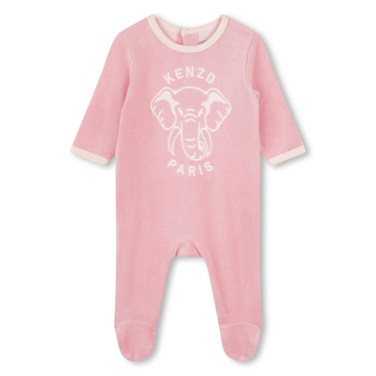 Baby Girls Pink Cotton Babysuit Set