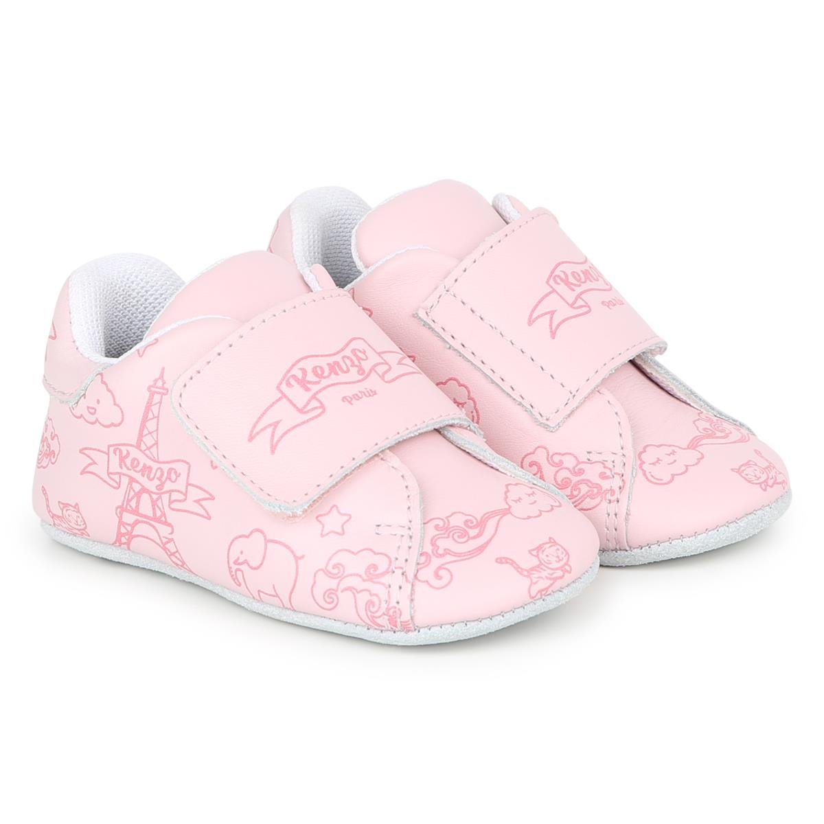 Baby Boys & Girls Pink Flat Shoes