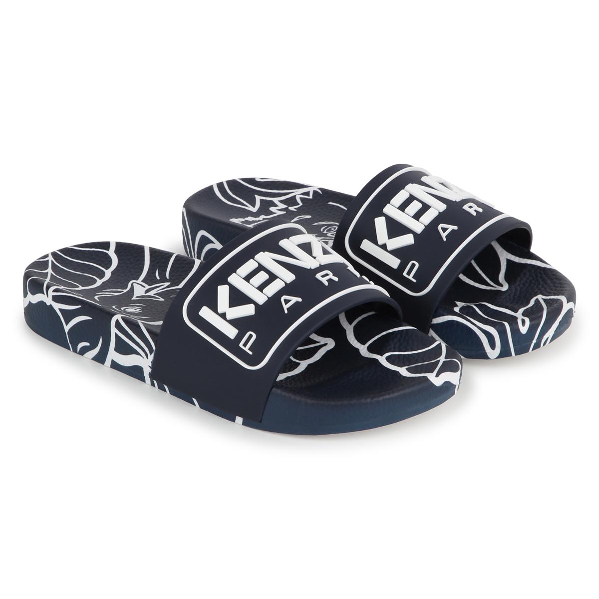 Boys & Girls Blue Logo Slippers