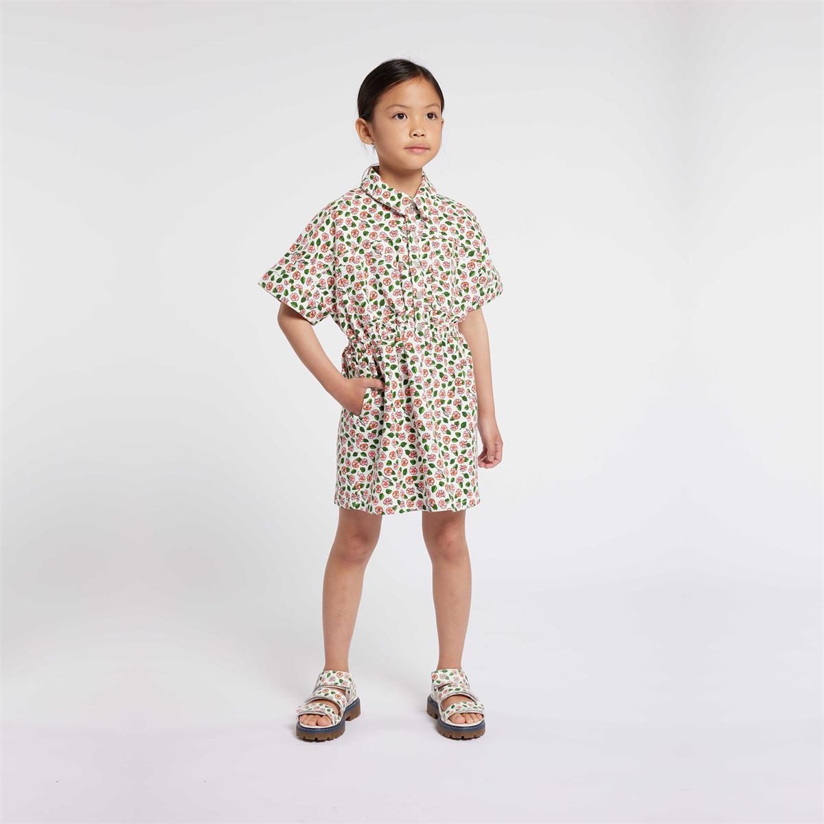 Girls White Flowers Sandals