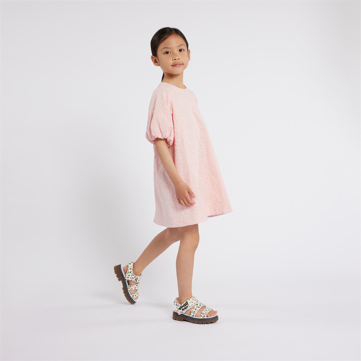 Girls White Flowers Sandals
