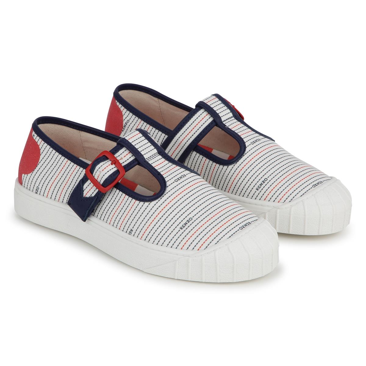 Boys & Girls White Stripes Shoes