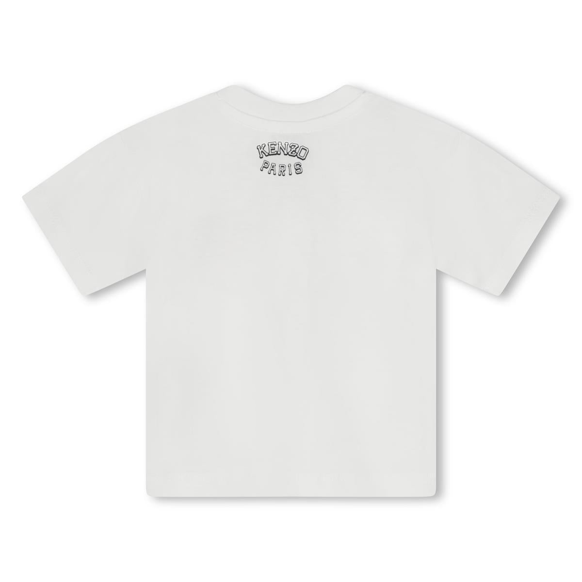 Baby Girls White Cotton T-Shirt