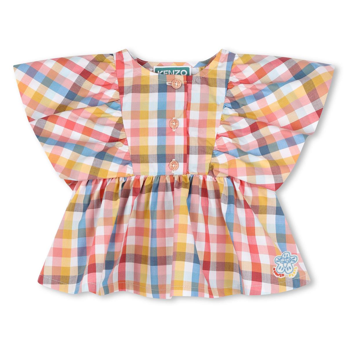Baby Girls Yellow Check Cotton Set