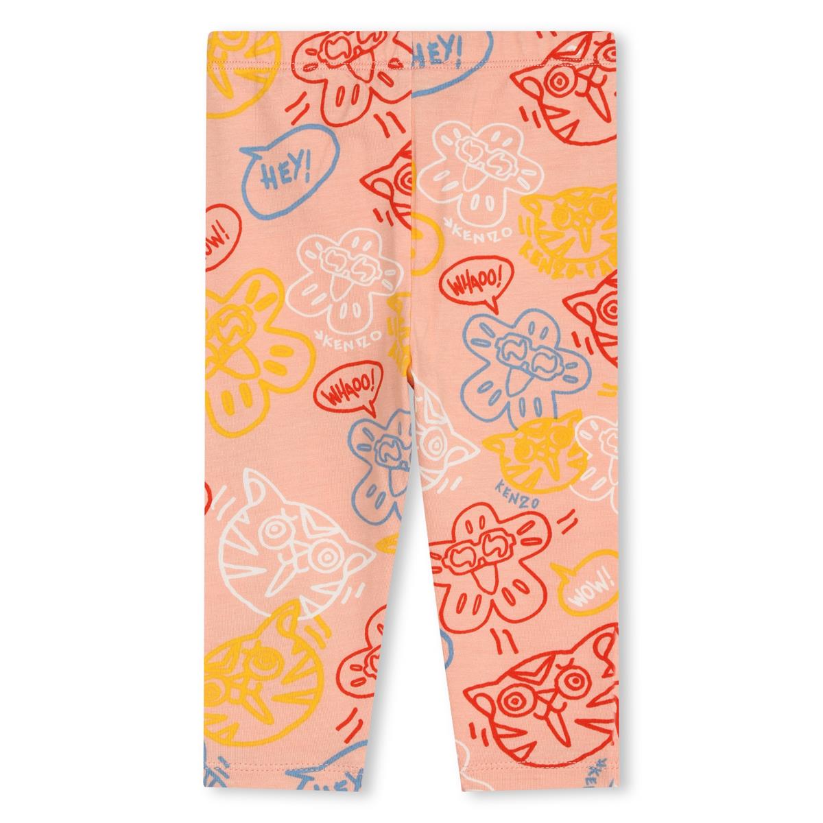Baby Girls Pink Cotton Leggings