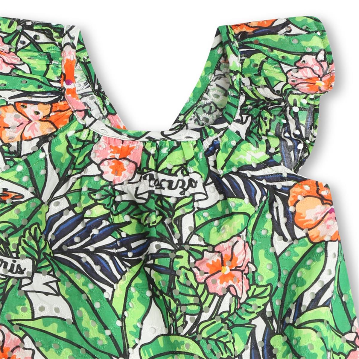 Baby Girls Green Flowers Dress
