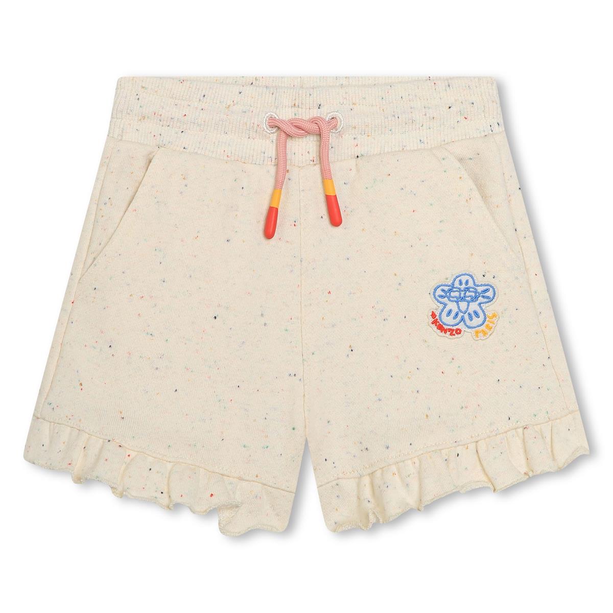 Baby Girls Beige Cotton Shorts