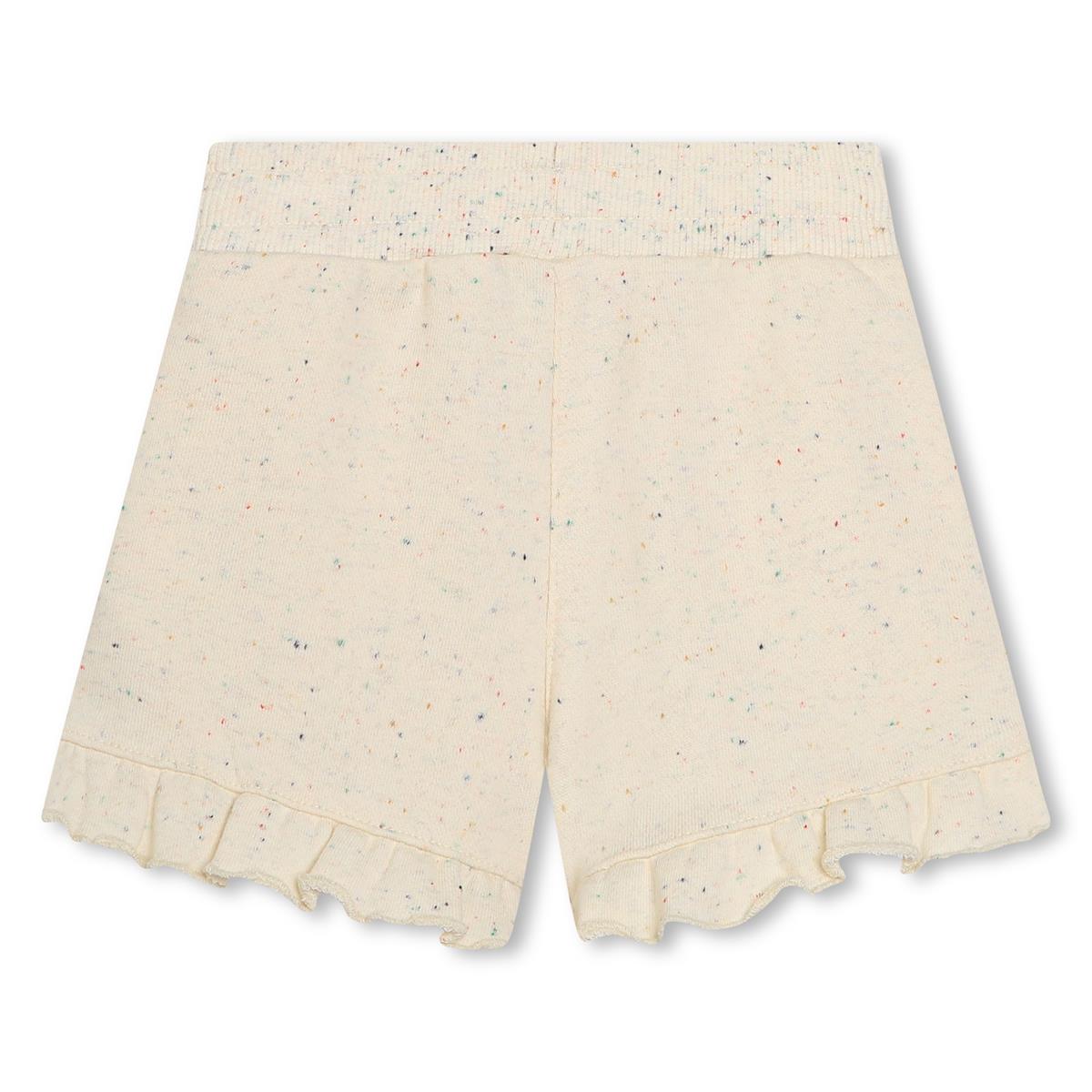 Baby Girls Beige Cotton Shorts