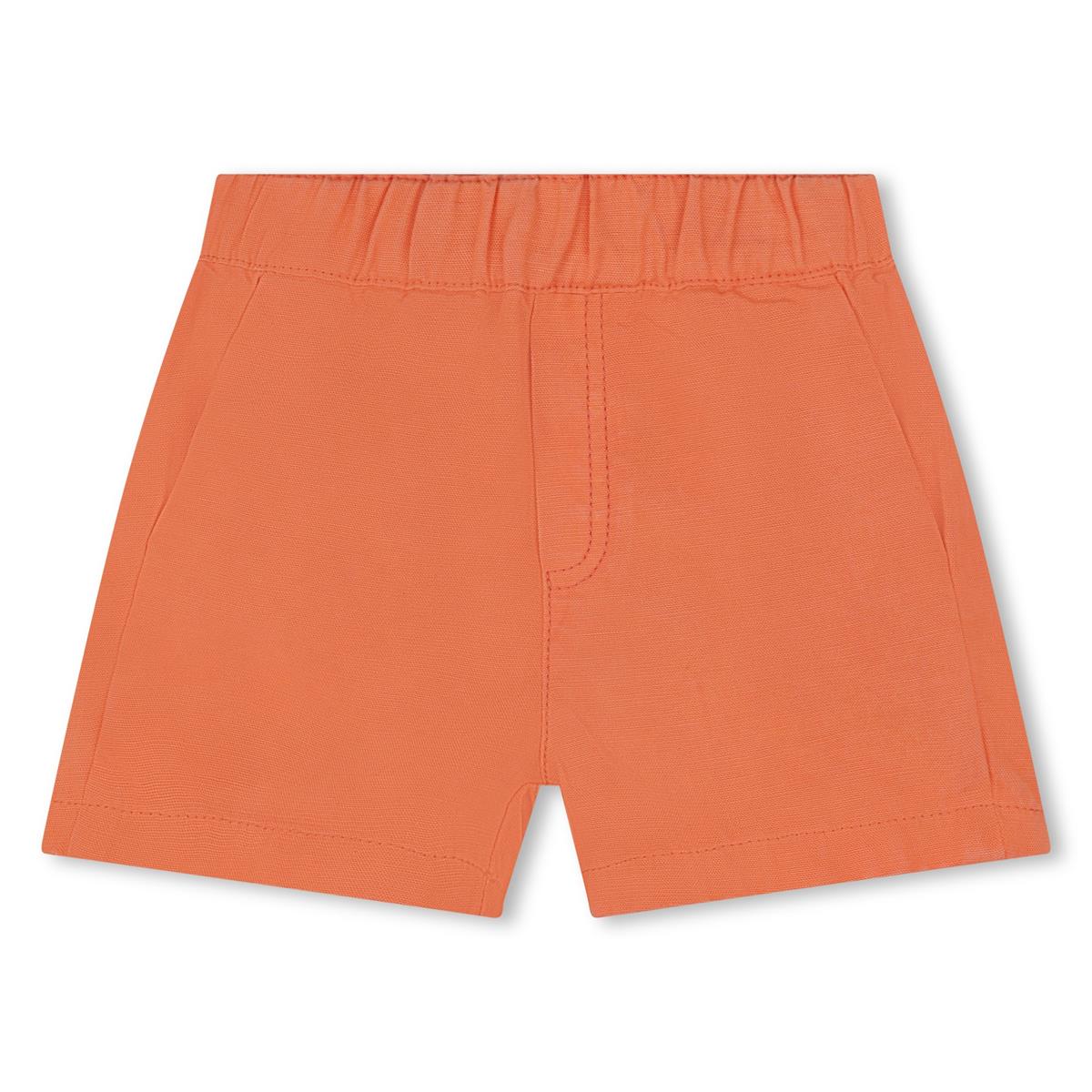 Baby Boys Orange Cotton Shorts