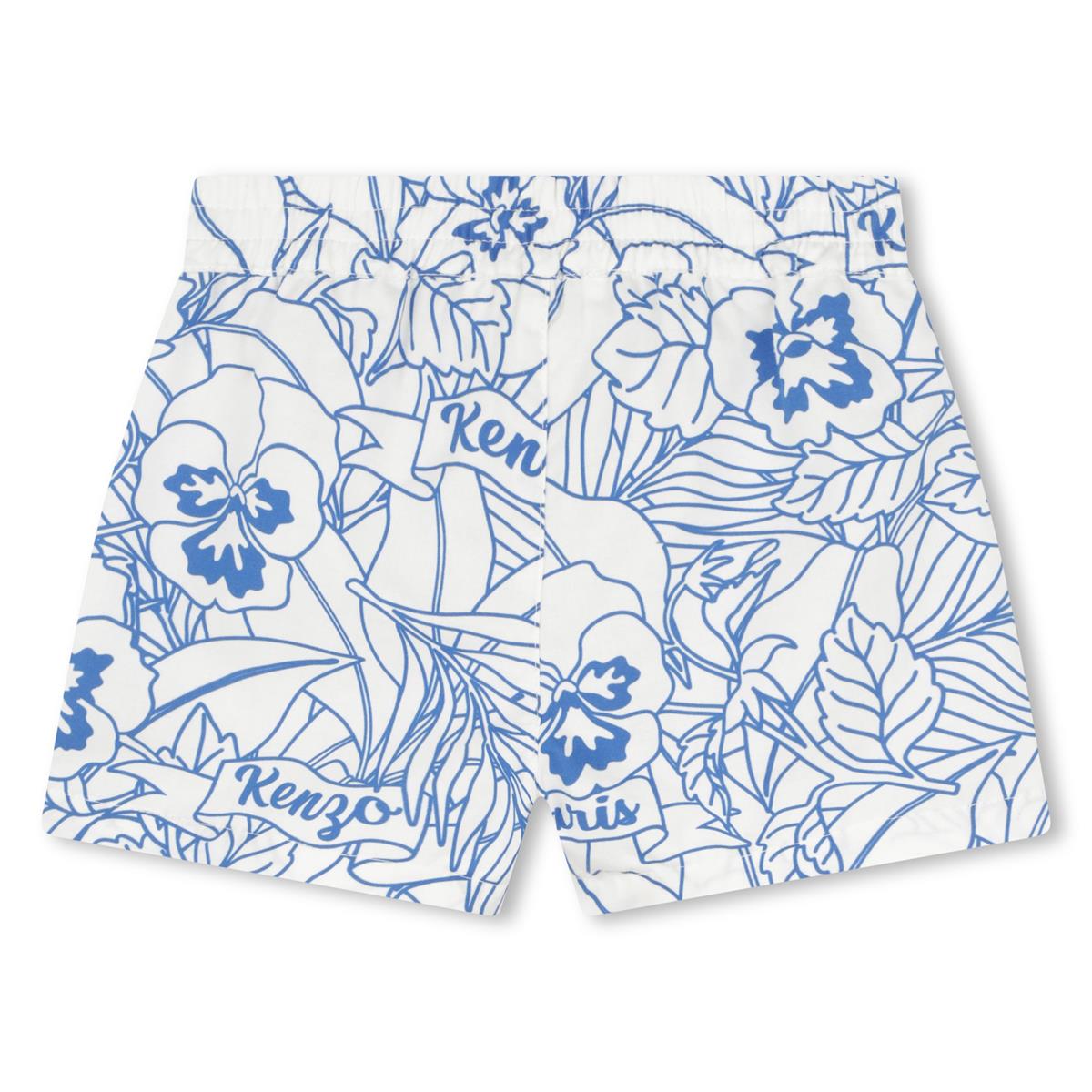 Baby Boys White Cotton Shorts