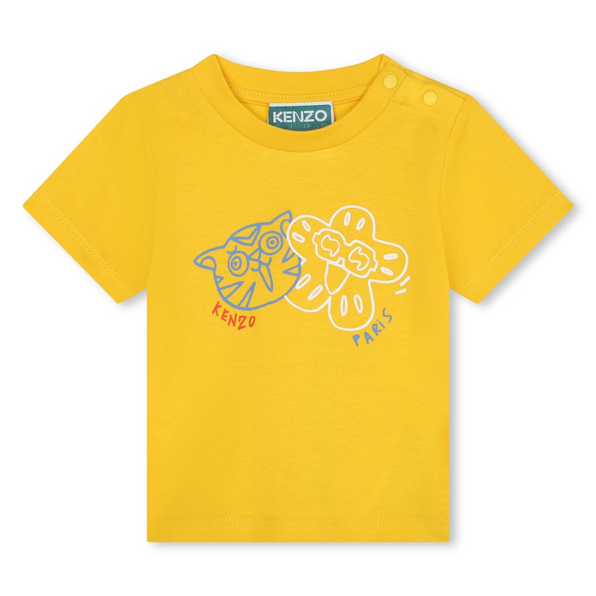 Baby Boys Yellow Cotton T-Shirt
