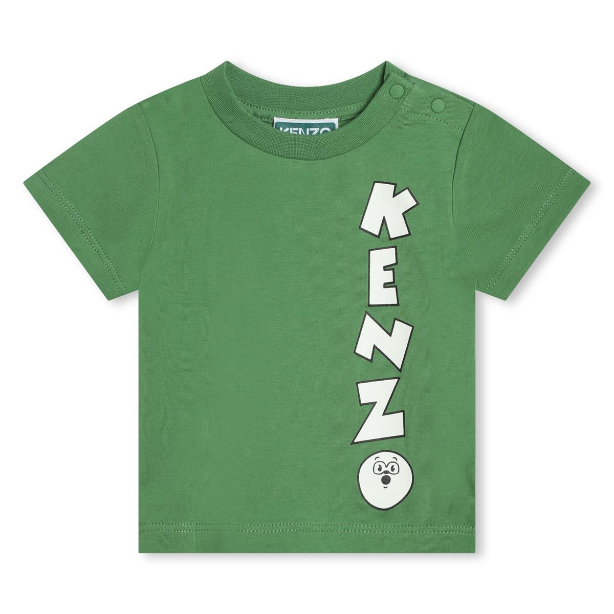 Baby Boys Green Cotton T-Shirt