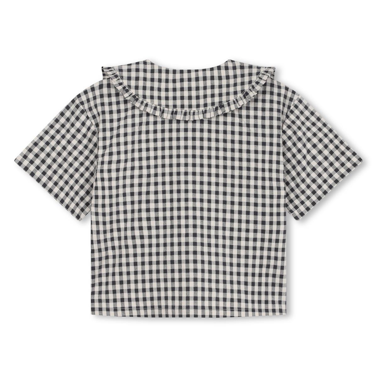 Girls Grey Check Cotton Shirt