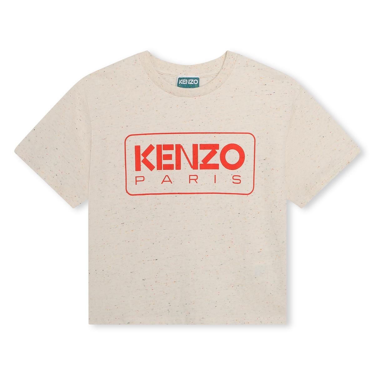 Girls Beige Cotton T-Shirt
