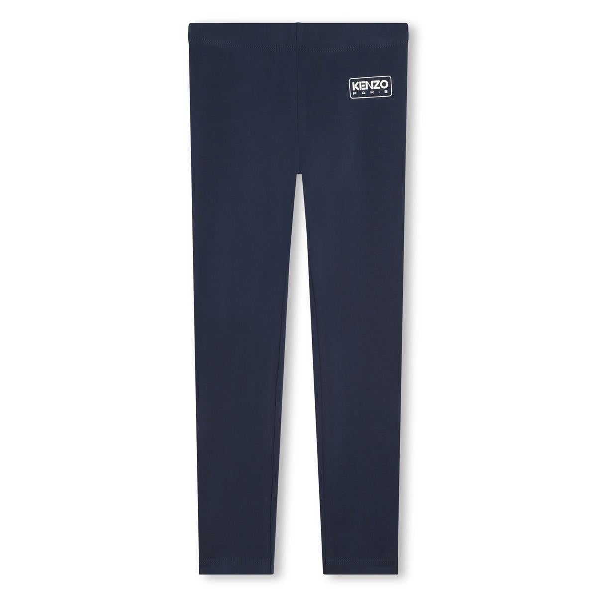 Girls Blue Cotton Leggings