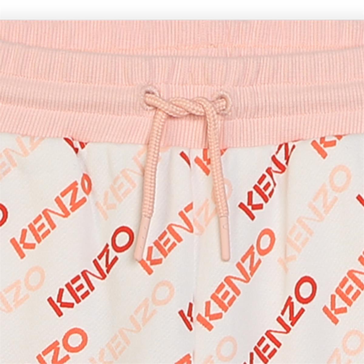 Girls White Logo Trousers